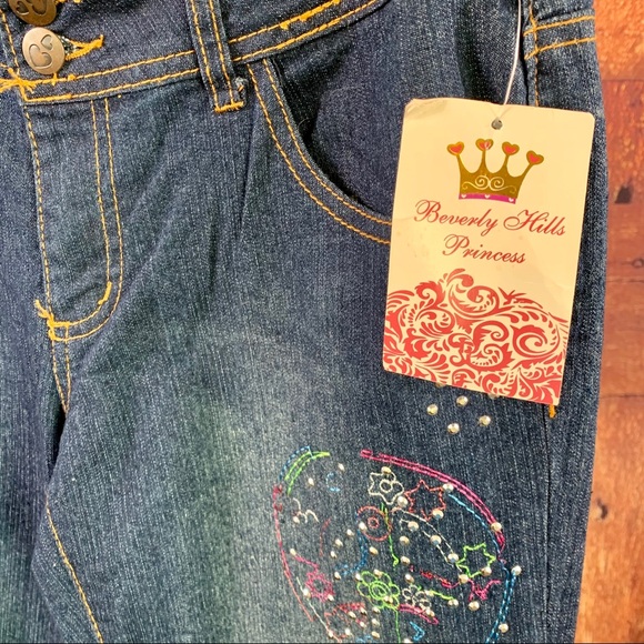 BEVERLY HILLS PRINCESS Jeans, Embroidered & Studs - Picture 4 of 10